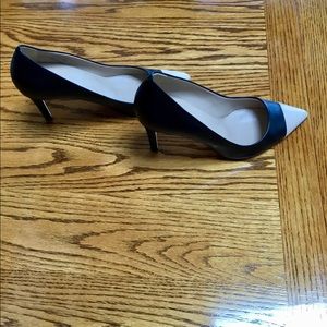 J Crew Everly cap toe leather pump